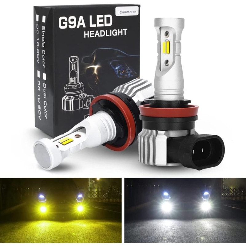 �ե����饤�� LED 2���ڤ��ؤ� H8/H11/H16/H9 led �ե������� DC12V�ַ��� 12000LM Ķ�⵱�� �������� �ۥ磻�� led�Х�� 2�ĥ��å� �ݾ���