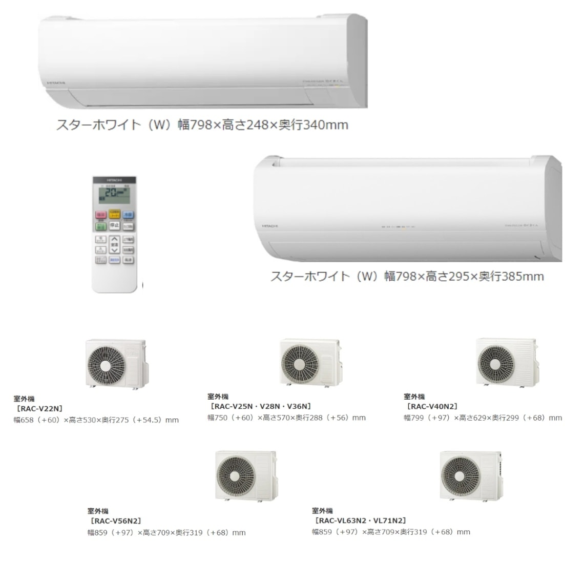 RAS-A40J2-W コンパクト設計のシンプルエアコン。主に14畳用 単相200V