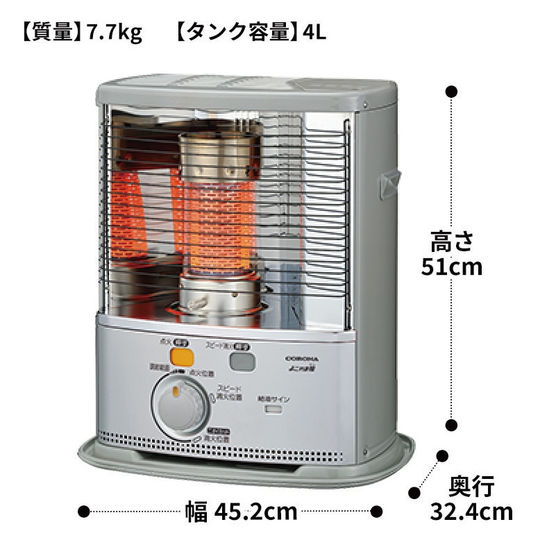 コロナ 石油ストーブ（木造8畳/コンクリート10畳まで　シルバー） SX-2825Y-S返品種別A 暖房器具 コロナ 2025年モデル SXシリーズ シルバー 木造8畳