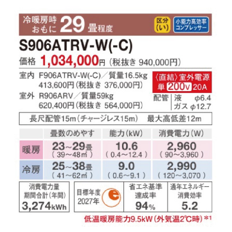 エアコン 29畳用 ダイキン うるさらX 2026年モデル RXシリーズ