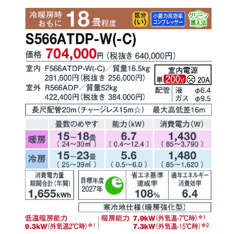 神奈川県内は無料工事、配送付き、室外機セット)日立6畳 2020年式 保証あり 東京 神奈川地域限定 標準取付工事費込 エアコン同配 18畳用 ダイキン
