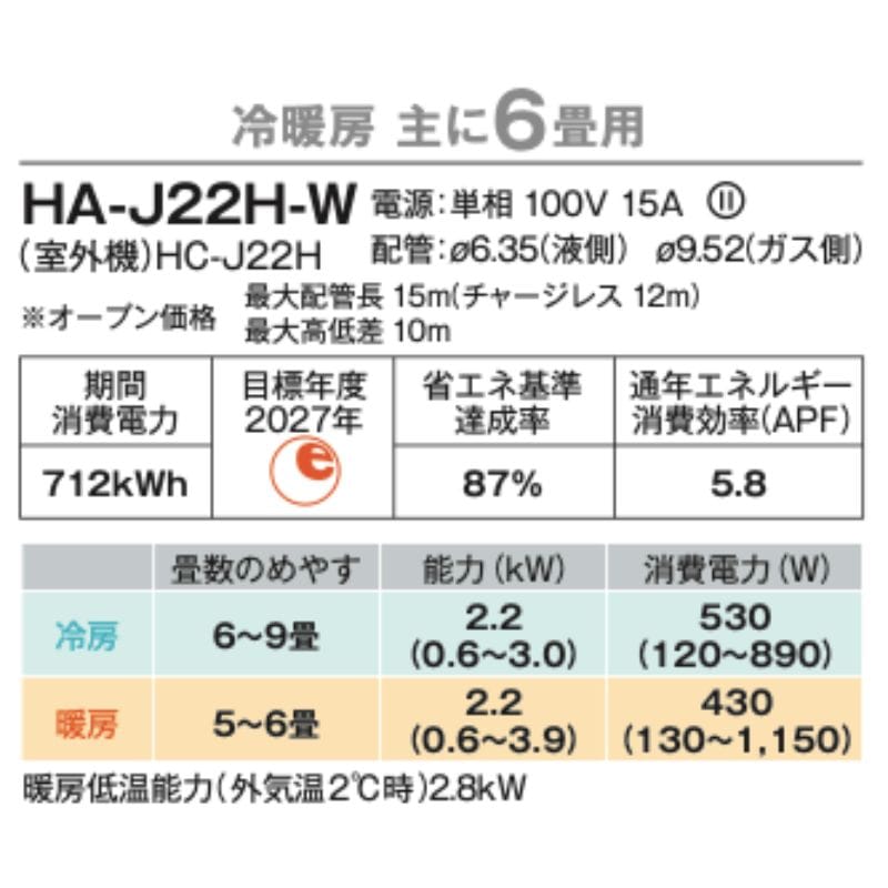東京 神奈川地域限定 標準取付工事費込 エアコン同配 6畳用 ハイセンス