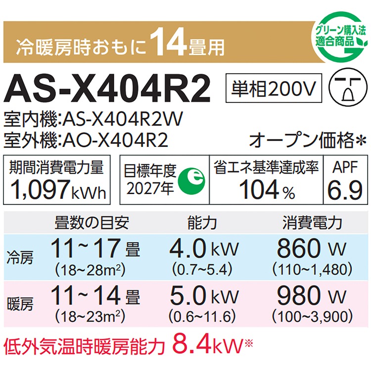 ローラント　標準取付工事費込 東京 神奈川地域限定 標準取付工事費込 エアコン おもに14畳 富士通