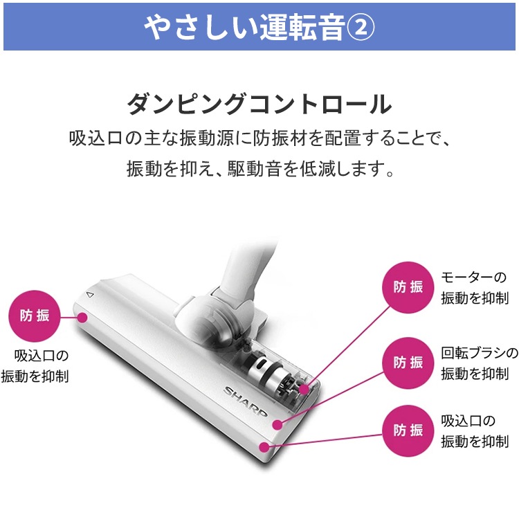 掃除機 コードレススティック シャープ ブラック 遠心分離サイクロン