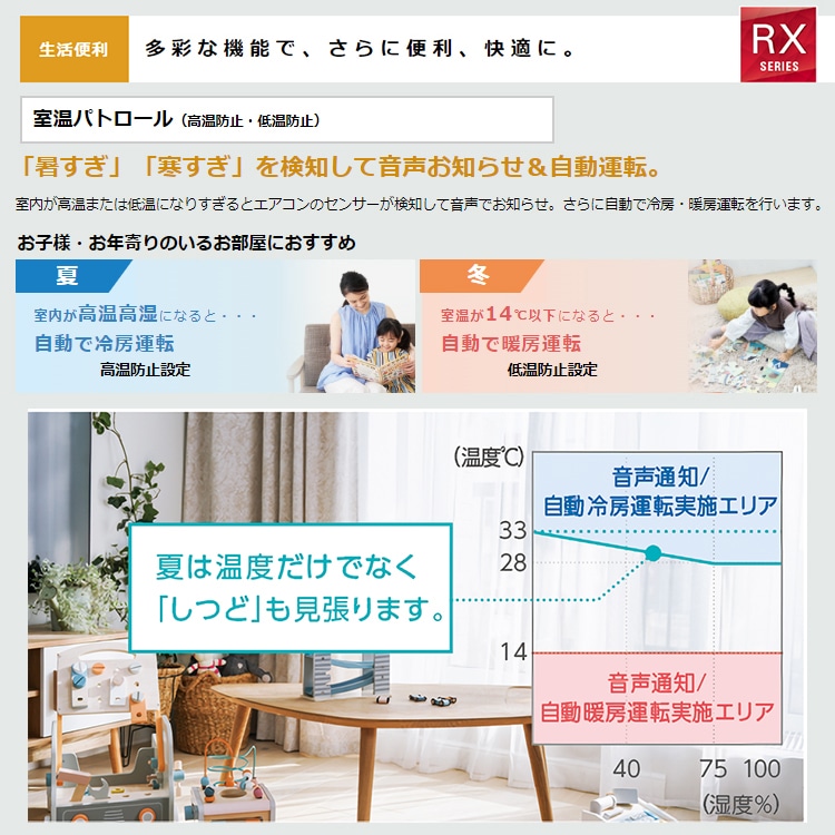 エアコン 主に20畳 ダイキン うるさら 2024年 モデル RXシリーズ