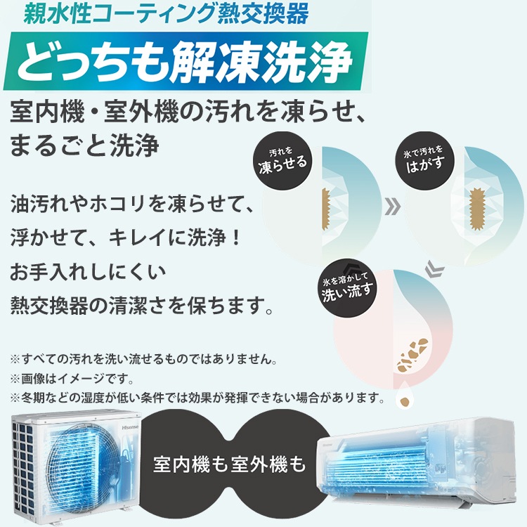 エアコン ハイセンス おもに10畳 2024年モデル 内部クリーン はっ水