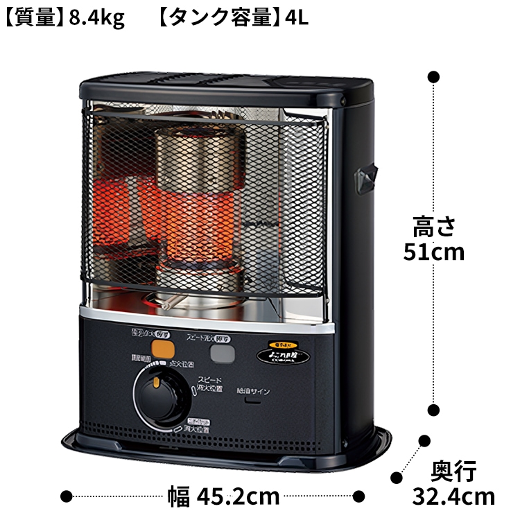 ストーブ 石油ストーブ ポータブル コロナ ダークグレー木造10畳