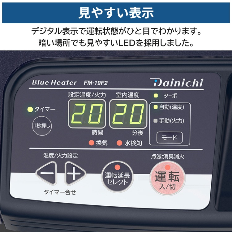 石油ストーブダイニチ 業務用 床置き 木造26畳 コンクリート35畳 温風