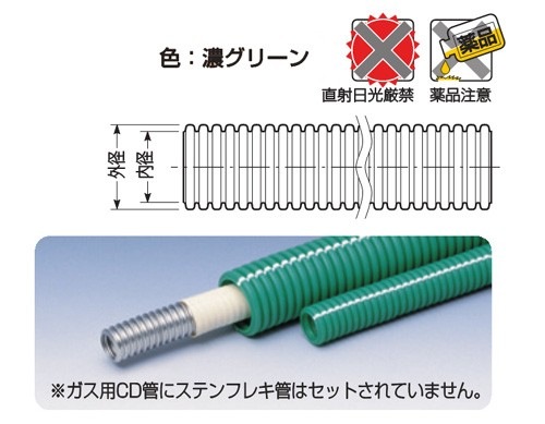 ガスフレキ管用CD管 VGS-42 (25A用) 30m巻 | さや管 | 水道快適でいこ屋PRO