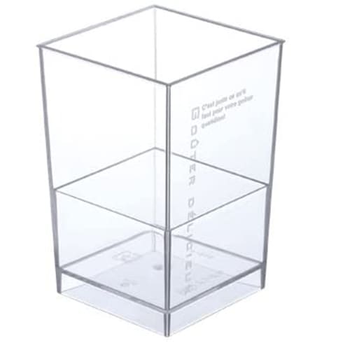 【プラスチックカップ】PS アングル 印刷 白　400個