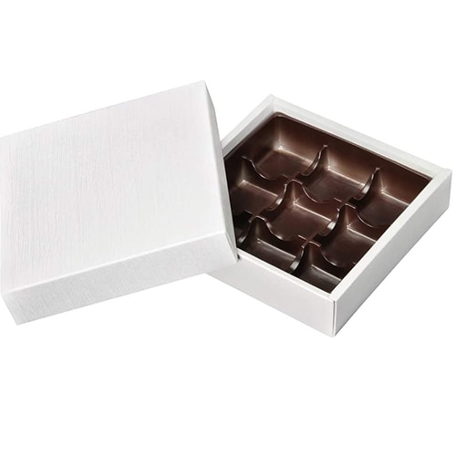 【和菓子容器】PS ミニ和菓子９ケ用トレー中仕切 茶 1,500個