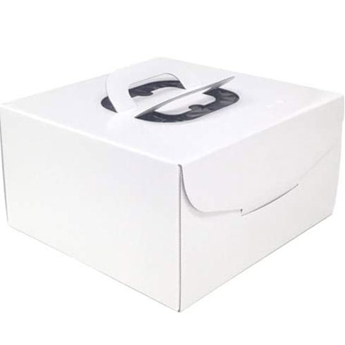 【持ち手ありケーキ箱】キャリーデコケーキ箱　7号（内寸250×250×140Ｈ） 50個