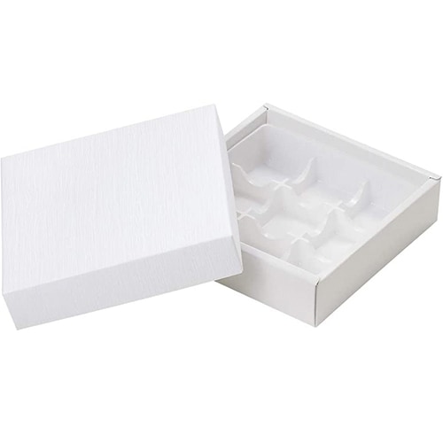 【和菓子容器 パック 】PS ミニ和菓子９ケ用トレー中仕切 白 1,500個