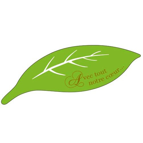 【ケーキピック】のりなしラベル リーフ PET　200枚