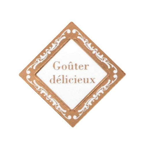 【エコＰＡＯ】のりなしラベル ガトーブロンズ（20角）赤金箔押【植物由来原料配合】