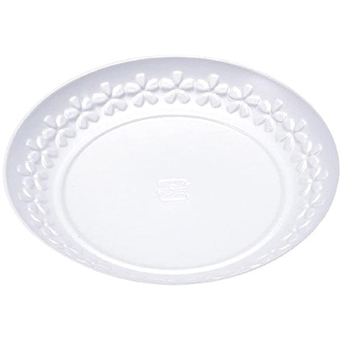 【プラスチックトレー】PVC　90φ花トレー　白　10,000個【どら焼きやブッセに最適】