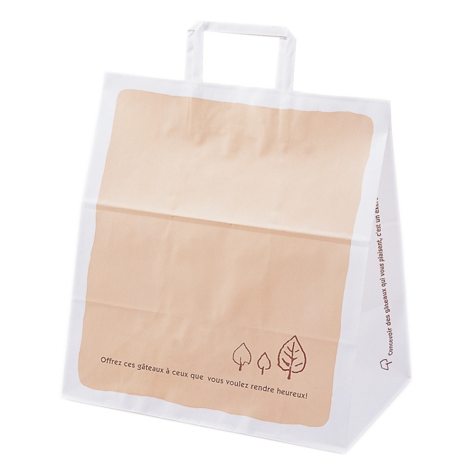 PAO手提げ紙袋 Ｌ－32（リーフ）　200枚 【紙袋/手さげ袋/手提げ/手さげ/てさげ】