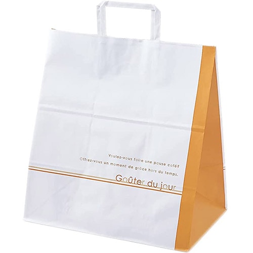 PAO手提げ紙袋 L-25 (フランス) 300枚 【紙袋　手さげ袋　手提袋　おしゃれなデザイン　ショッパー】