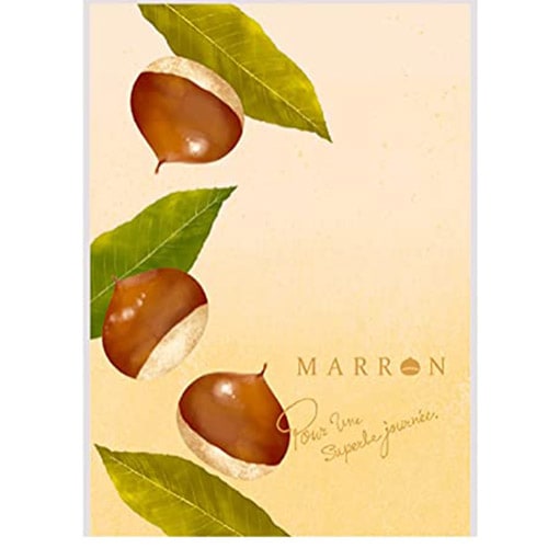 マットバリア二方袋 マロン 115×150　1,000枚【マロンケーキ　栗菓子　バラ売り　ギフト　上品なマット素材と温かいデザイン】