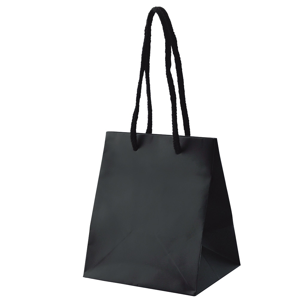 ■【バレンタイン｜紙袋】ペーパーギフトバッグ(黒)　SS　100枚