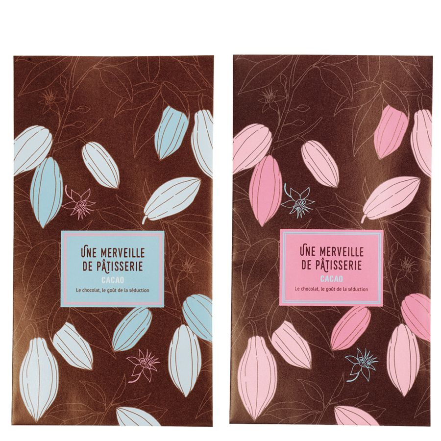 ■【バレンタイン｜ラッピング】カカオ平袋 2色 アソート No.2　100（50×2色）枚