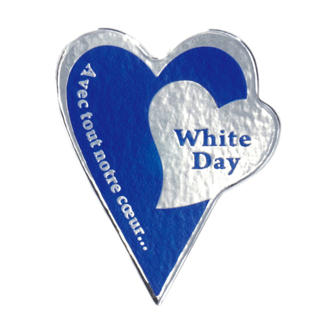 ■【バレンタインデー｜ピック】のりなしラベル ホワイトデー ダブルハートB/S　300枚