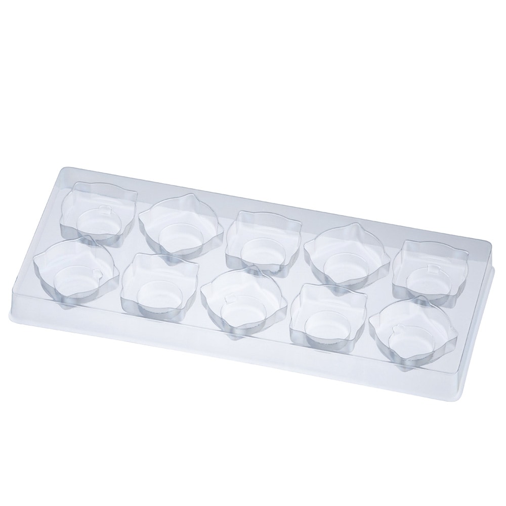 ■【ボンボンチョコトレー】PSチョコレートトレー27角 10個用 クリア　100個