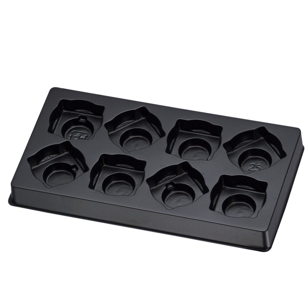 ■【ボンボンチョコトレー】PSチョコレートトレー27角 8個用 黒　100個