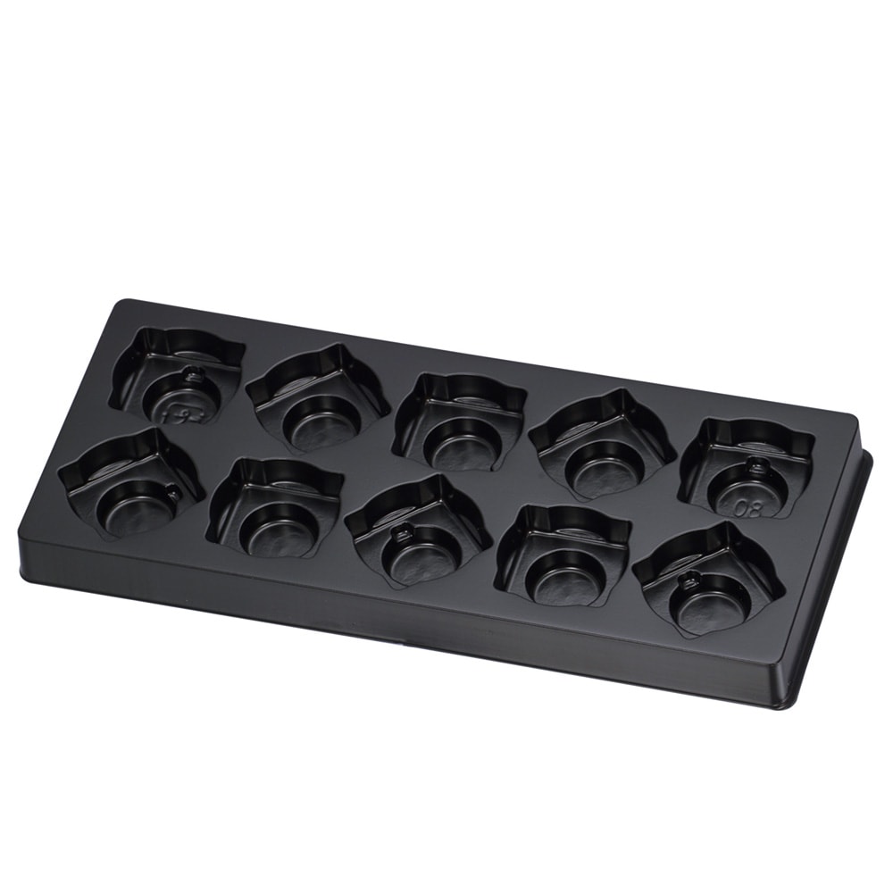 ■【ボンボンチョコトレー】PS チョコレートトレー27角 10個用 黒　100個