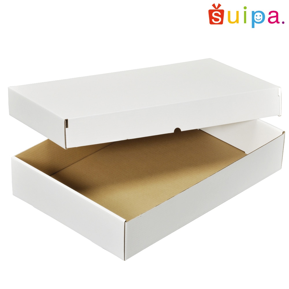 【製菓用資材】段ボール番重(535×370×105H)白無地<強化> 25個