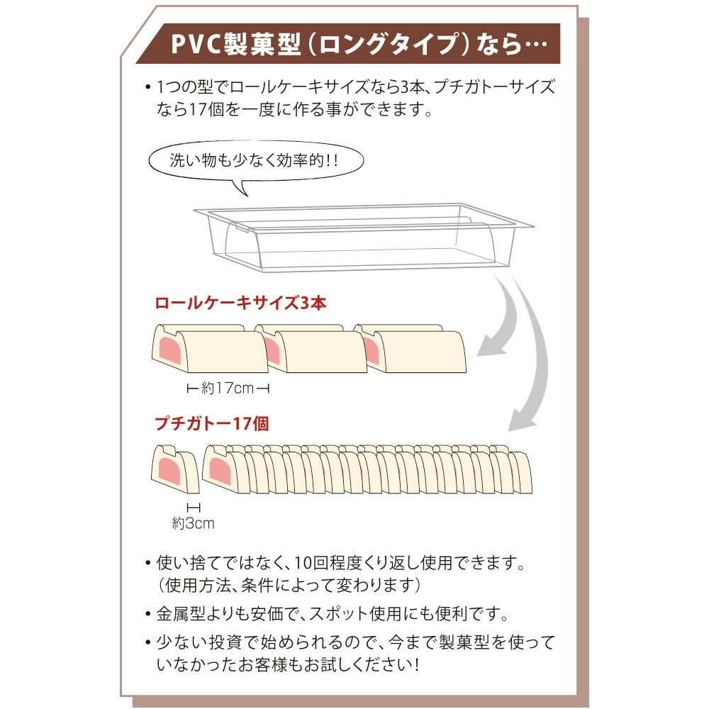 【プラスチック型】PVC 製菓型 ムール ムー 5個【便利でアートな製菓型】