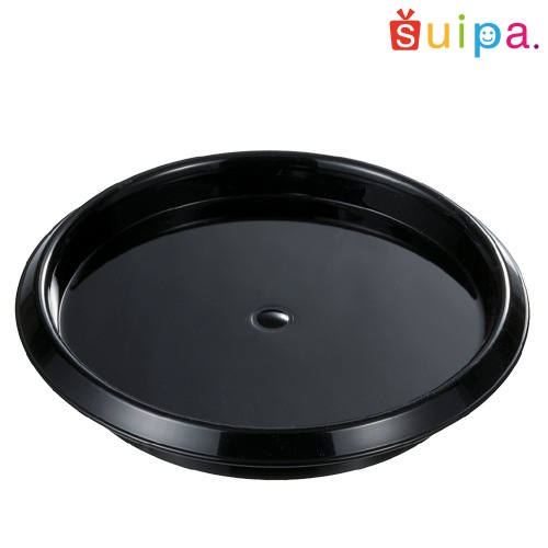 【ケーキトレー　プラスチックトレー】エコPAO PS 66φサークルトレー 黒 (b)　1,400個