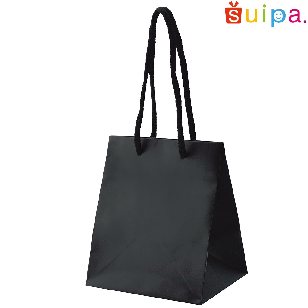 ■【バレンタイン｜紙袋】ペーパーギフトバッグ(黒)　SS　100枚