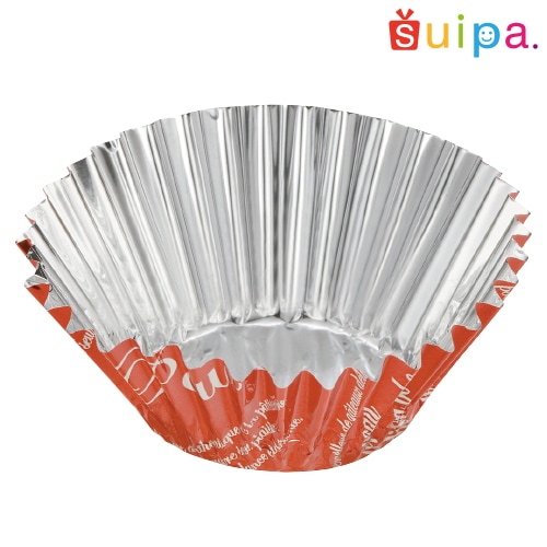 アルミケース 100φ×底径41φ フランス文字柄 オレンジ 500枚