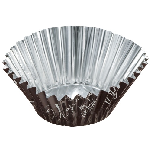 アルミケース 100φ×底径41φ フランス文字柄 ブラウン　500枚