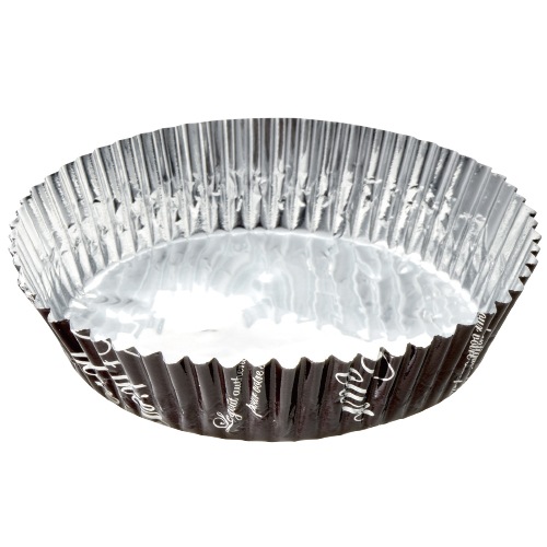 【アルミカップ】アルミケース 110φ×底径70φ フランス文字柄 ブラウン 500枚