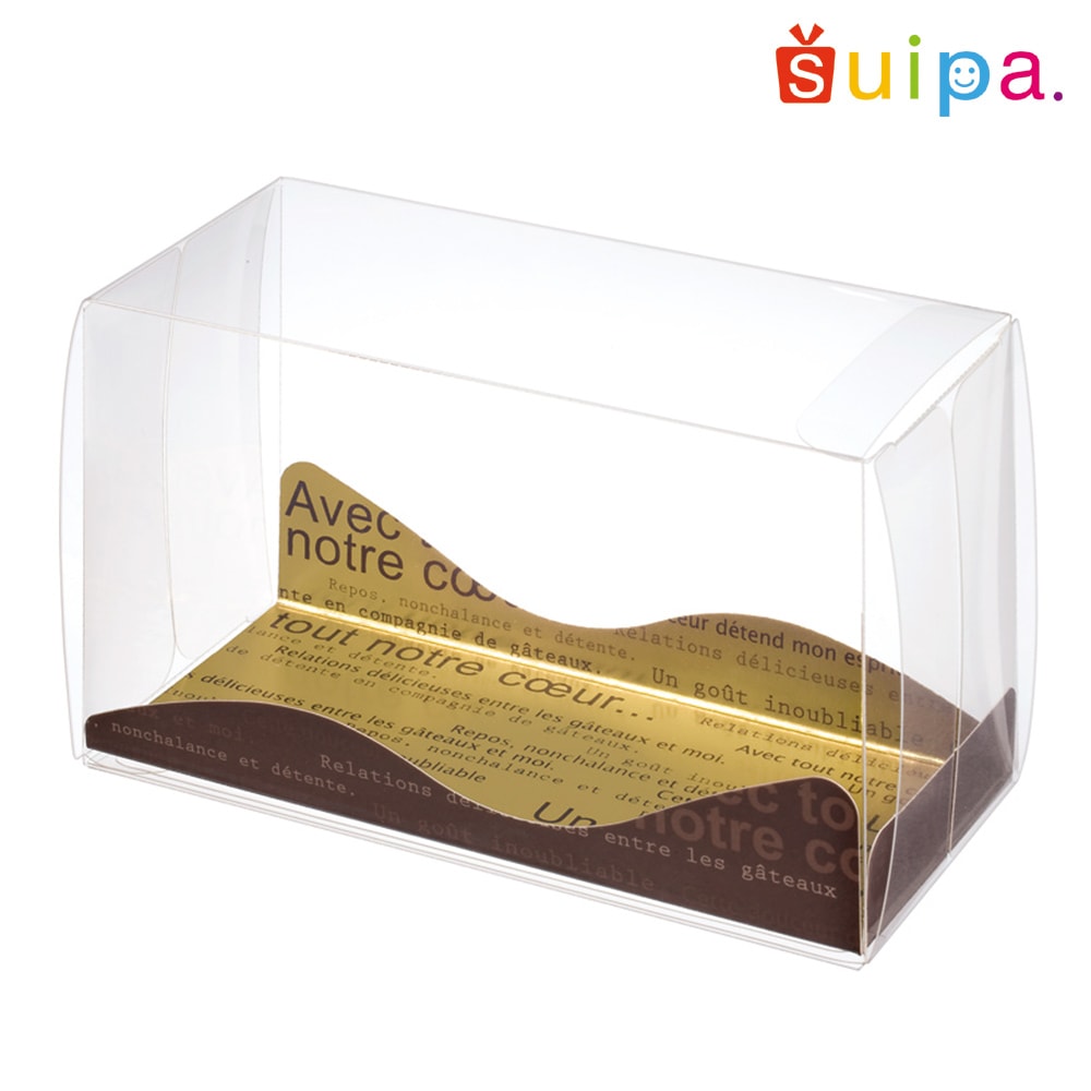 クリアケース箱】PPハーフケーキBOX（台紙付）200個 | 菓子