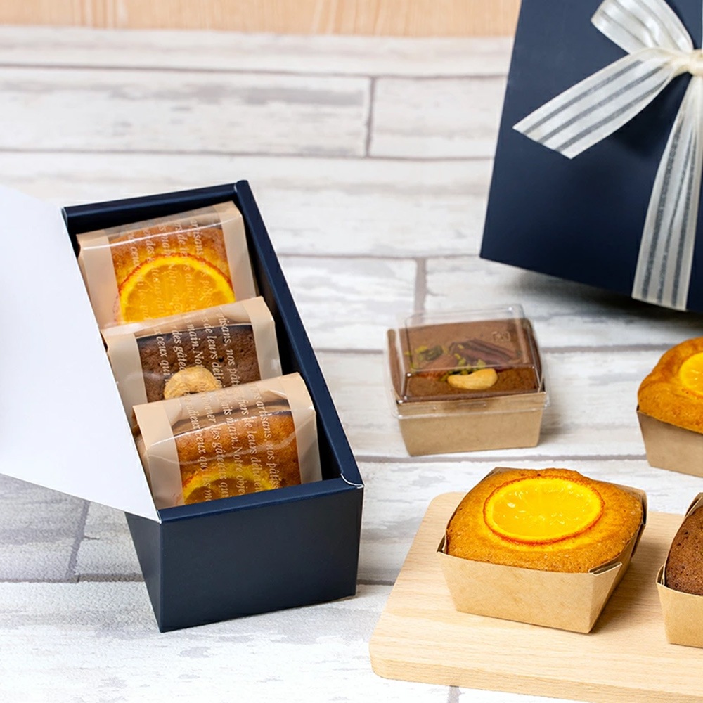 【紙トレー・直置きOK・焼成可能】63角 紙カップWT（クラフト）RN　3,000個