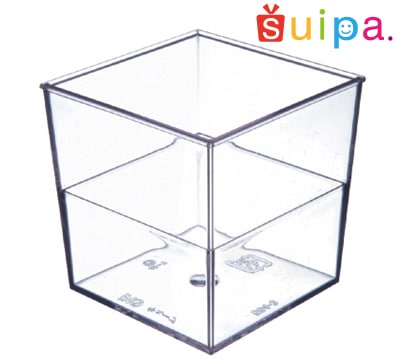 【耐熱】ST キューブ　600個【日本製 デザートカップ 透明プリンカップ プラスチック容器 耐熱容器】