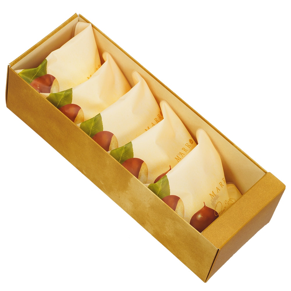 マットバリア二方袋 マロン 115×150　1,000枚【マロンケーキ　栗菓子　バラ売り　ギフト　上品なマット素材と温かいデザイン】