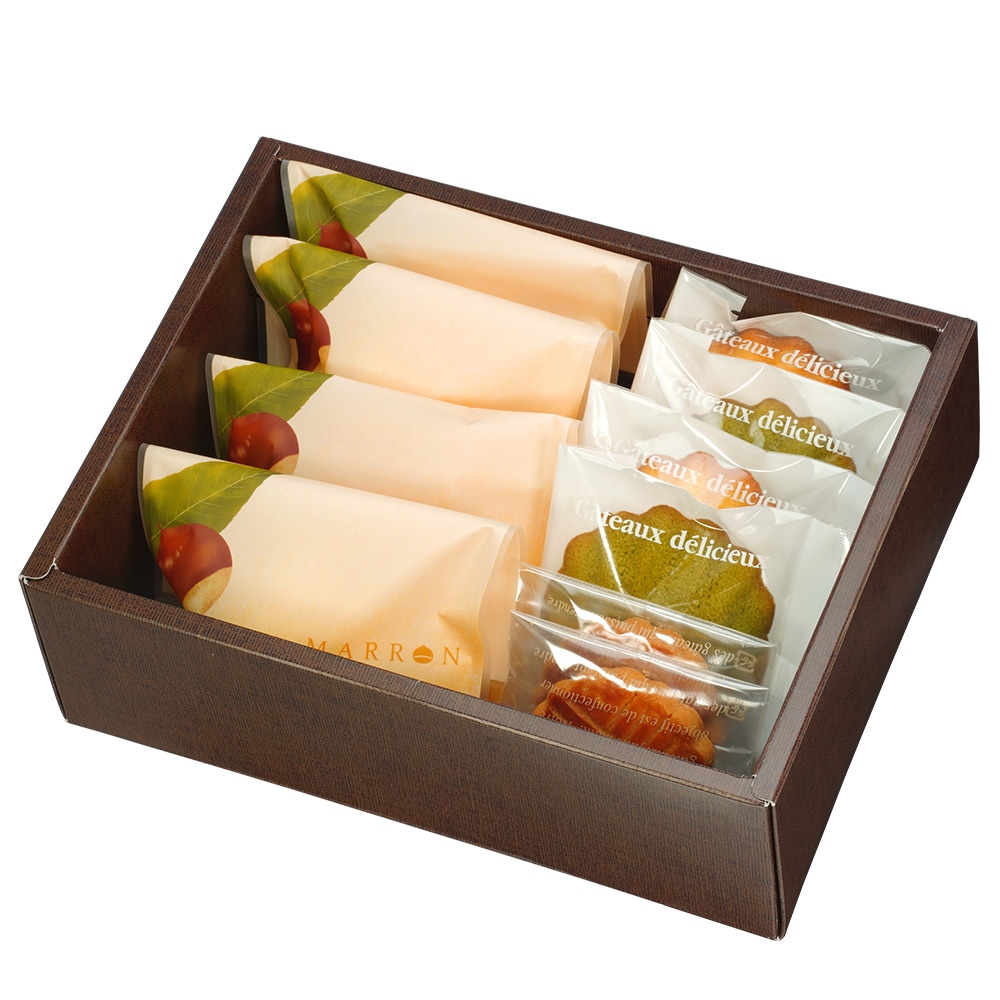マットバリア二方袋 マロン 115×150　1,000枚【マロンケーキ　栗菓子　バラ売り　ギフト　上品なマット素材と温かいデザイン】
