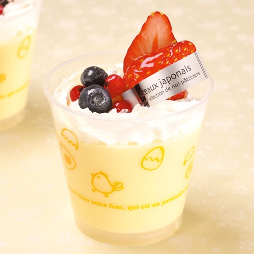 【耐熱プラスチックカップ】PP76-185　スタンダード プリン　たまご　1,000個
