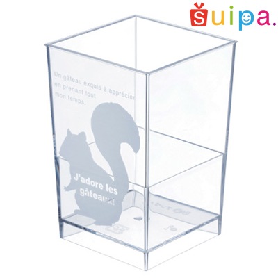 ●※数量限定※【プラスチックカップ】ＰＳ アングル スクイレル　400個【かわいいリス柄カップ】