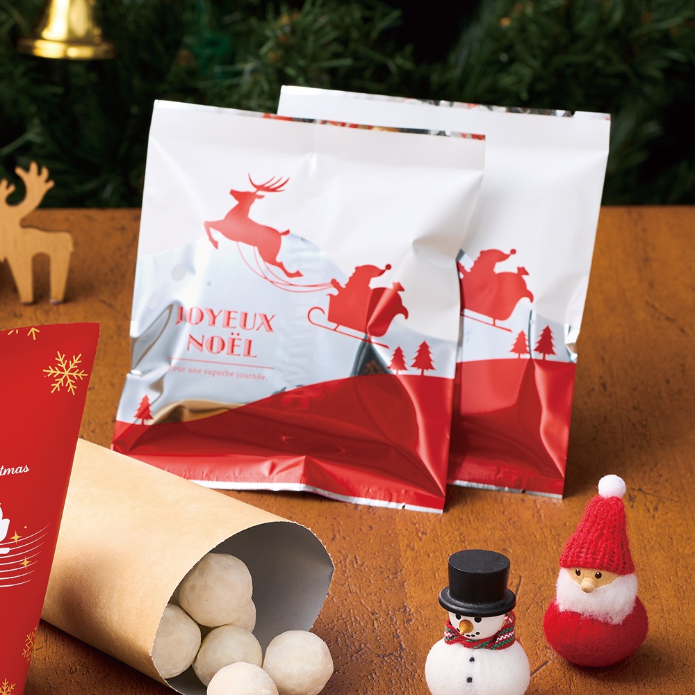 【バリア袋 菓子個包装袋】バリアNY 合掌袋 シルバーノエル 130×150　300枚