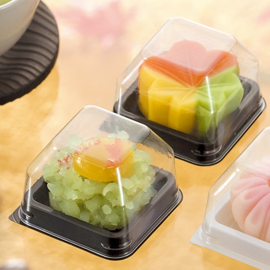 【和菓子容器】PS　和生マルチカップ本体（黒）本体・蓋セット　5,000個