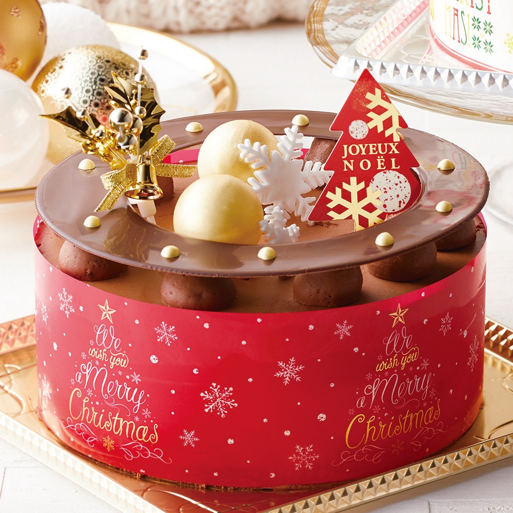 【Xmas ケーキトッパー】サパン・ドゥ・ノエル のりなしラベル　200枚