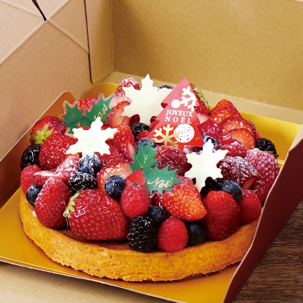 【Xmas ケーキトッパー】サパン・ドゥ・ノエル のりなしラベル　200枚