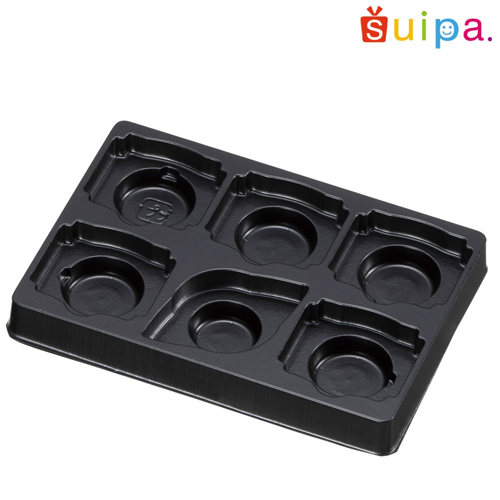 ■【ショコラトレー】PS チョコレートトレー 6個用 黒　100個