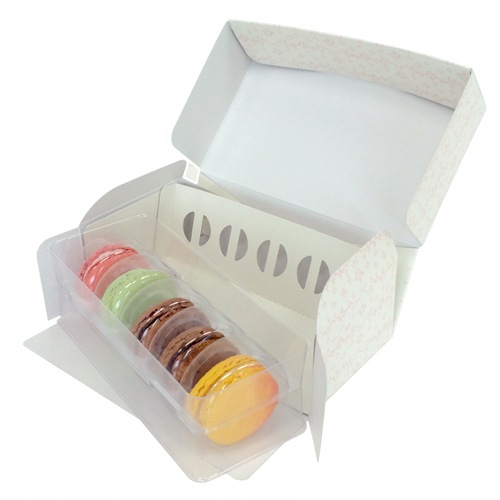 【マカロン箱】ボヌール 200個【マカロン5個トレーの外箱　便利な保冷剤のスペースつき】