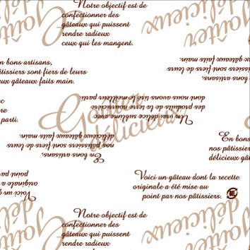 【ラッピング】片面シリコンパーチ135ミリ角　ガトーデリシャス　茶　500枚